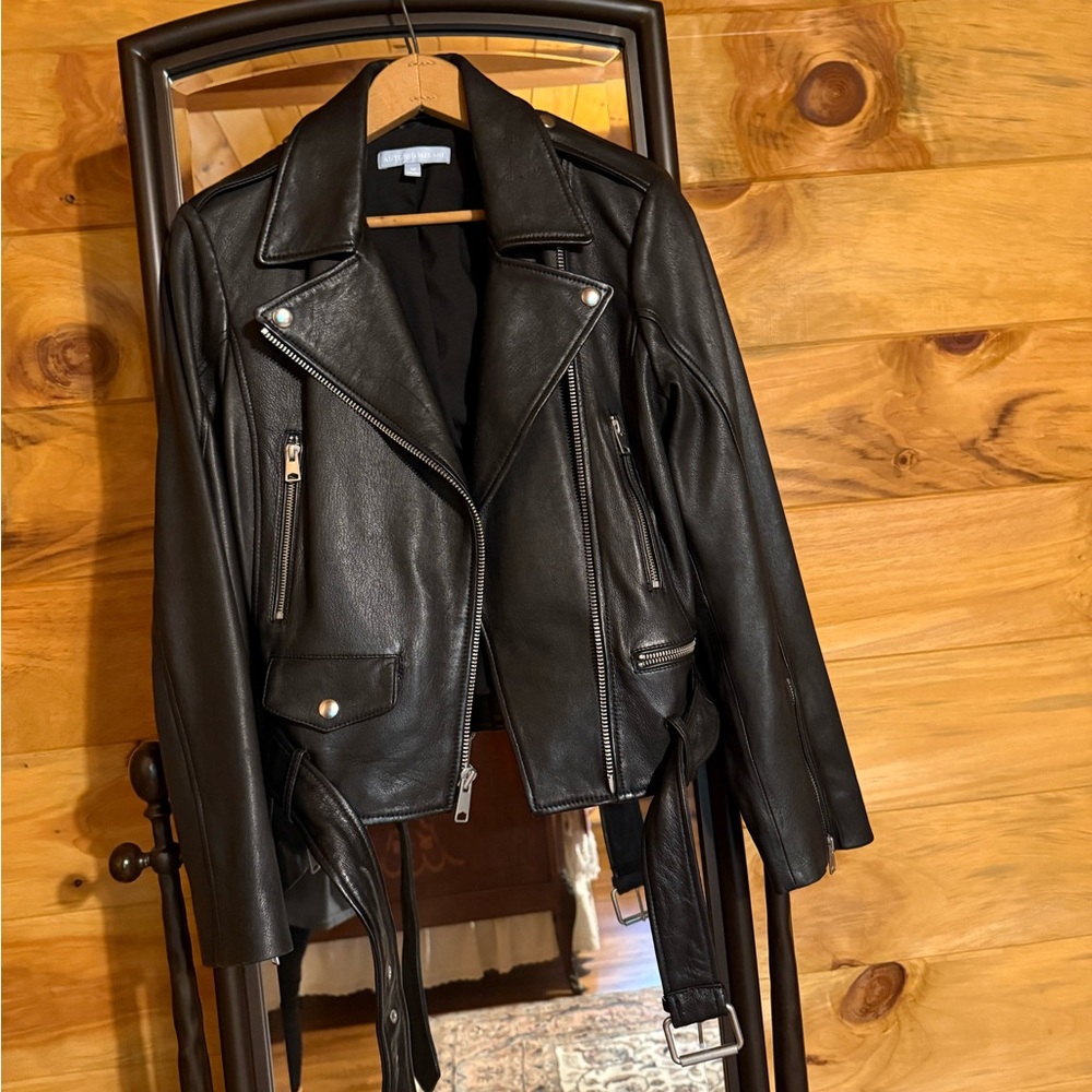 Antonio Melani Black Leather Women's Jacket